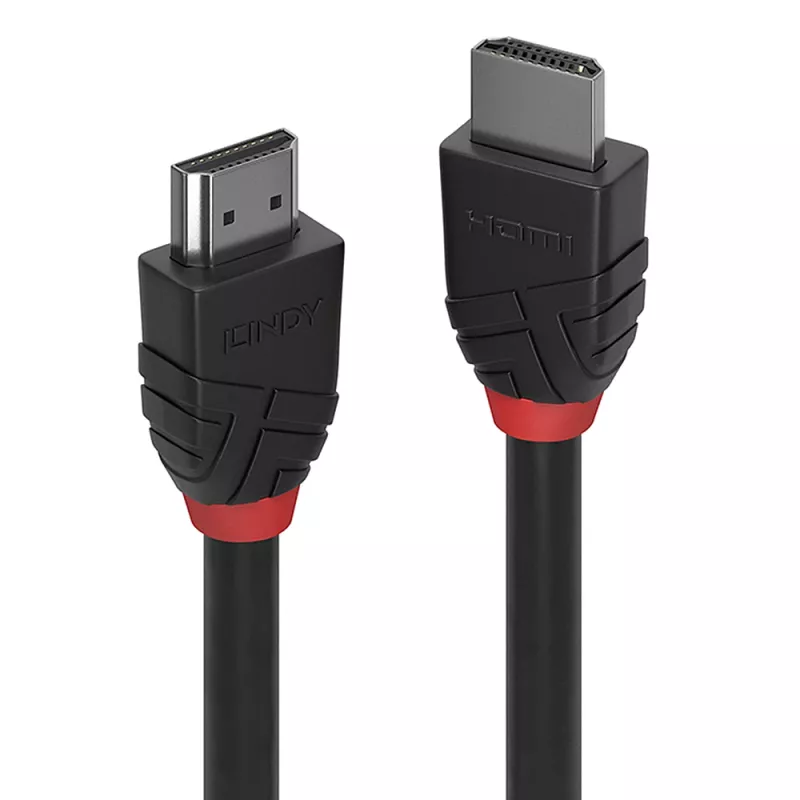 Lindy 2 m didelės spartos HDMI kabelis, Juoda Line