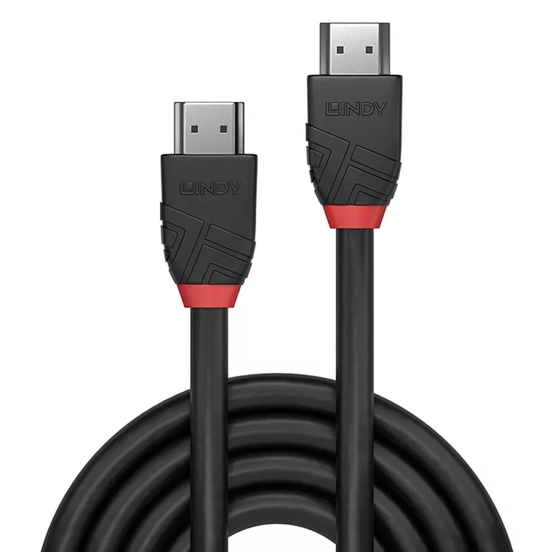Lindy 2 m didelės spartos HDMI kabelis, Juoda Line