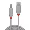 Lindy 5 m USB 2.0 Type A į B kabelis, Anthra Line, pilkas