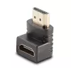 Lindy HDMI lizdas į HDMI kištuką 90 laipsnių stačiojo kampo adapteris – žemyn