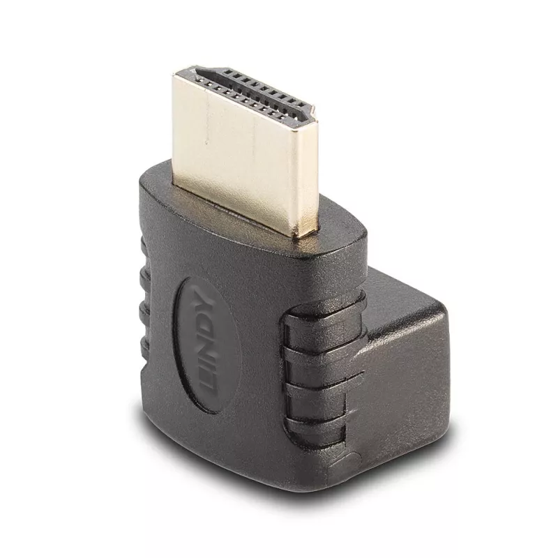 Lindy HDMI lizdas į HDMI kištuką 90 laipsnių stačiojo kampo adapteris – žemyn