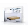 HDD dėklas Gembird EE2-U3S-3-GL 2,5 colio SATA diskams, vienos nišos, USB 3.0, auksinis