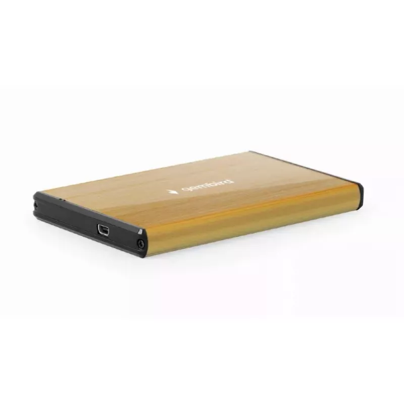 HDD dėklas Gembird EE2-U3S-3-GL 2,5 colio SATA diskams, vienos nišos, USB 3.0, auksinis
