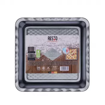 Lazanijos kepimo indas Resto Kitchenware 96115 stačiakampis anglinis plienas 255x255x50 mm
