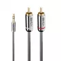 Lindy 3m 3,5 mm – Phono garso kabelis, Cromo linija