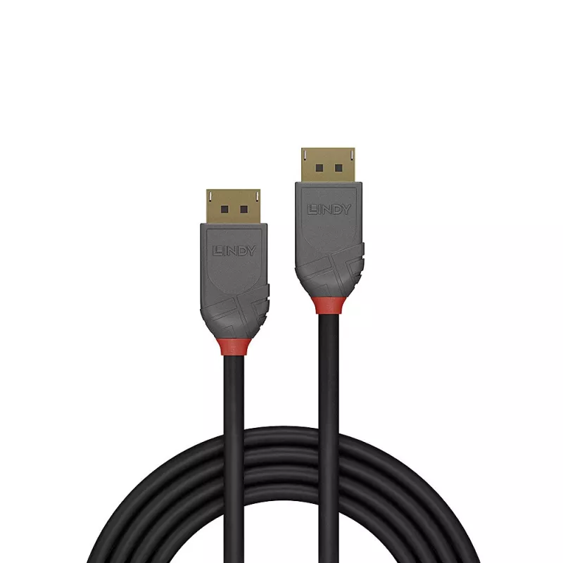 Lindy 1 m DisplayPort 1.4 kabelis, Anthra Line, 1 m, DisplayPort, DisplayPort, kištukas, kištukas, 7680 x 4320 pikselių