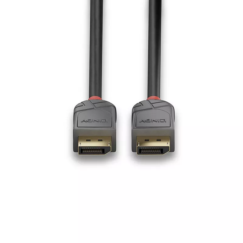 Lindy 1 m DisplayPort 1.4 kabelis, Anthra Line, 1 m, DisplayPort, DisplayPort, kištukas, kištukas, 7680 x 4320 pikselių