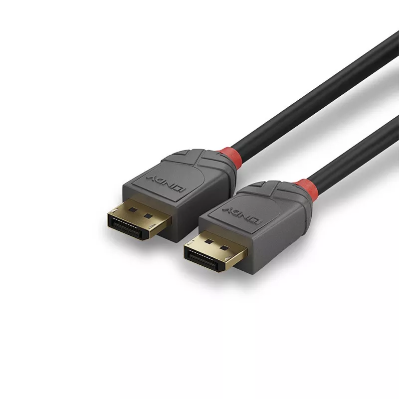 Lindy 1 m DisplayPort 1.4 kabelis, Anthra Line, 1 m, DisplayPort, DisplayPort, kištukas, kištukas, 7680 x 4320 pikselių