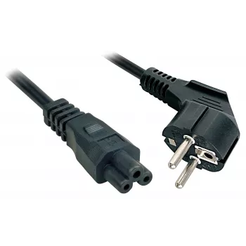 Lindy 3m, CEE 7/7 - IEC 320 C5, juodas, CEE7/7, C5 jungtis
