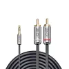 Lindy 5 m 3,5 mm į Phono garso kabelis, Cromo Line, 3,5 mm, kištukas, 2 x RCA, kištukas, 5 m, antracito