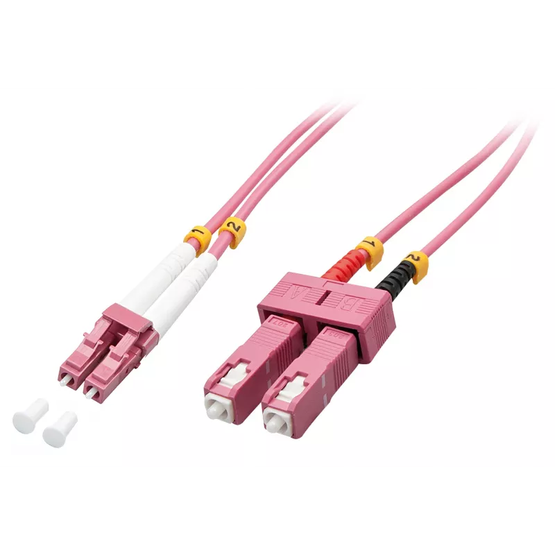 Lindy 46361 InfiniBand/optinis kabelis 2 m LC SC Rožinė