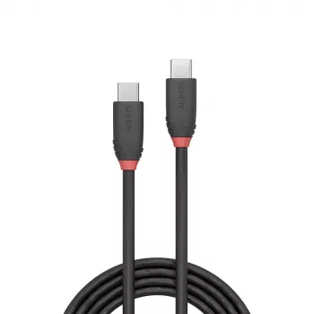 Lindy 0,5 m USB 3.2 C tipo į C tipo kabelis, 20 Gb/s, Juoda Line