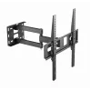 TV laikiklis prie sienos Gembird WM-55ST-03 32–55 colių ekranams, VESA iki 400x400, pasvirimas -18°/5°, pasukimas ±90°, maks. apkrova 35 kg, juodas