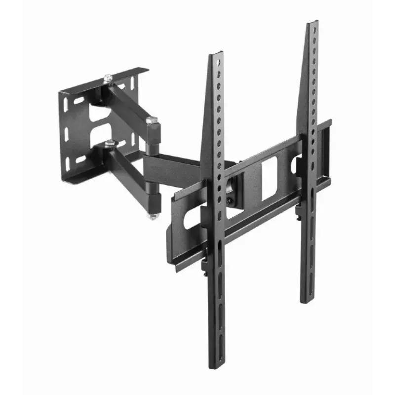 TV laikiklis prie sienos Gembird WM-55ST-03 32–55 colių ekranams, VESA iki 400x400, pasvirimas -18°/5°, pasukimas ±90°, maks. apkrova 35 kg, juodas
