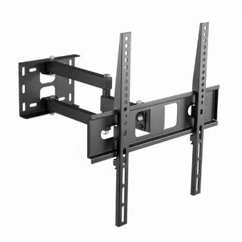 TV laikiklis prie sienos Gembird WM-55ST-03 32–55 colių ekranams, VESA iki 400x400, pasvirimas -18°/5°, pasukimas ±90°, maks. apkrova 35 kg, juodas