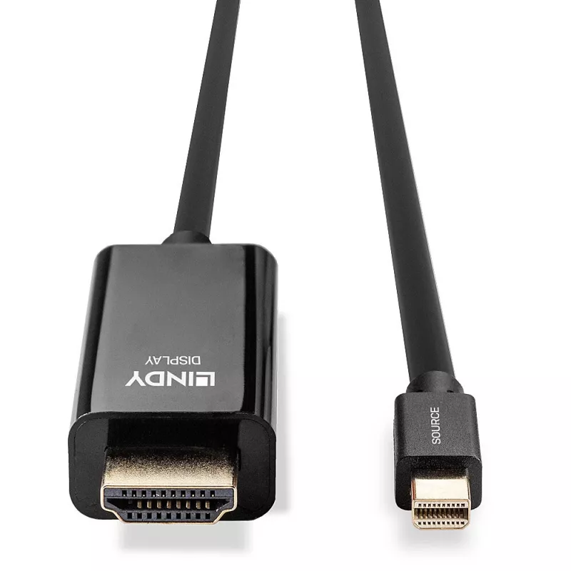 Lindy 3m Mini DisplayPort į HDMI 10.2G laidas
