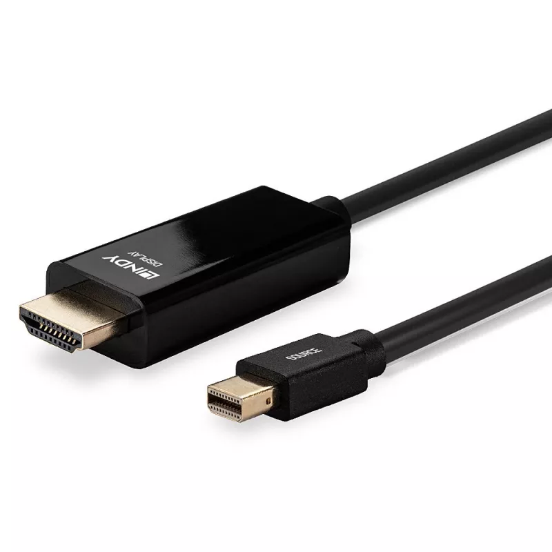 Lindy 3m Mini DisplayPort į HDMI 10.2G laidas