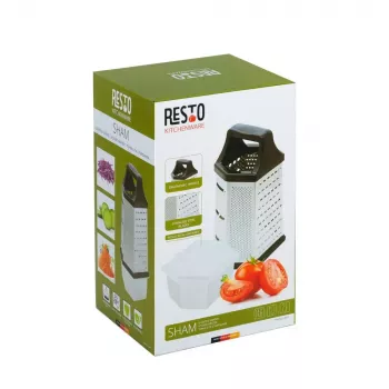 Dėžutinė tarka Resto Kitchenware 95413 Juoda Nerūdijantis plienas