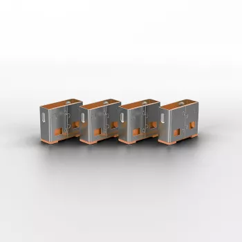 Lindy USB prievado blokatorius (be rakto) - pakuotėje 10 vnt., Spalvos kodas: Oranžinė
