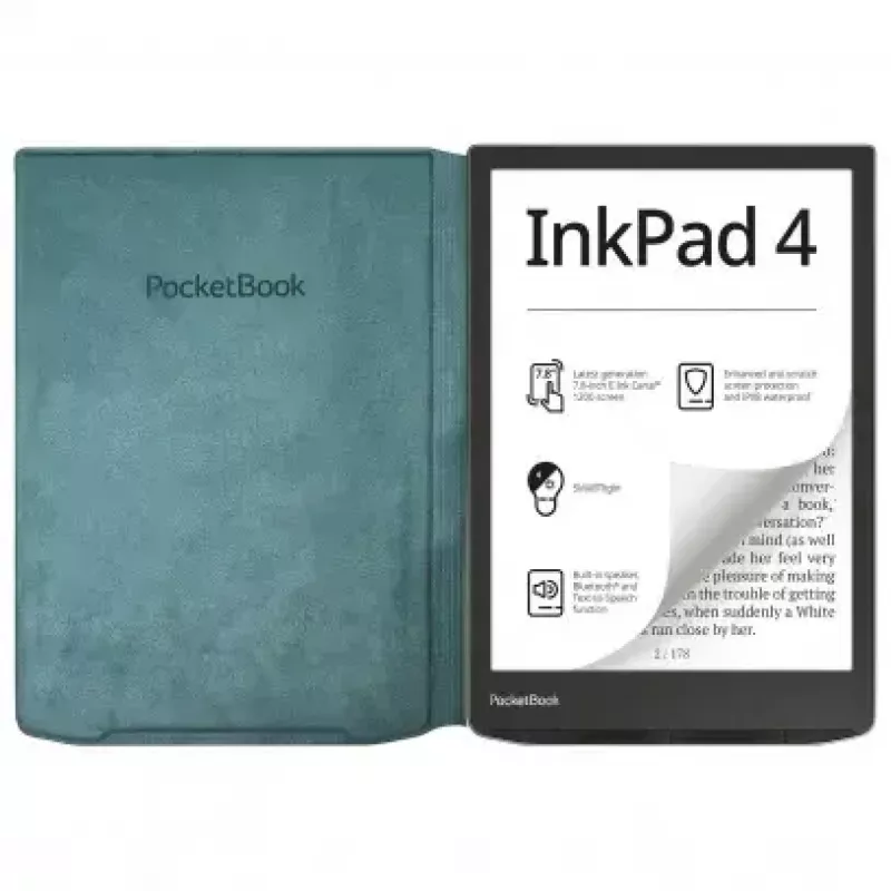 Dėklas PocketBook HN-FP-PU-743G-SG-WW elektroninių knygų skaitytuvui 7,8 colio žalias