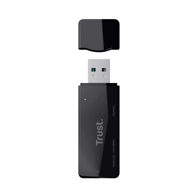 Trust NANGA kortelių skaitytuvas USB 3.2 Gen 1 (3.1 Gen 1) Type-A, juodas