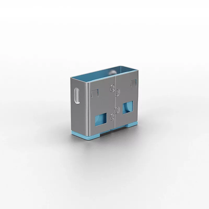 Prievado blokatorius Lindy USB prievado blokatorius be rakto pakuotė po 10 spalvinis kodas mėlynas