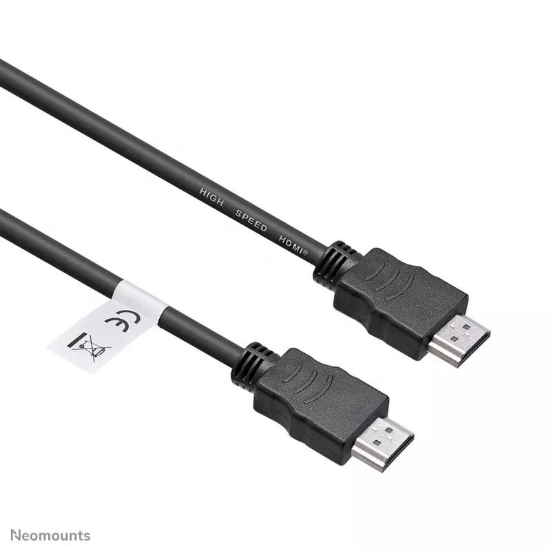 Neomounts HDMI15MM HDMI laidas - 5 metrai, 5 m, HDMI A tipo (standartinis), HDMI A tipo (standartinis), 10,2 Gbit/s, juoda