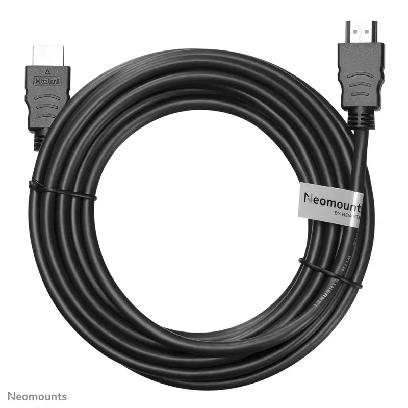 Neomounts HDMI15MM HDMI laidas - 5 metrai, 5 m, HDMI A tipo (standartinis), HDMI A tipo (standartinis), 10,2 Gbit/s, juoda