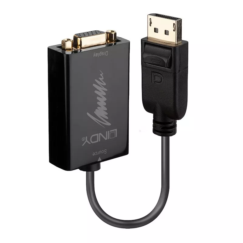 Aktyvusis konverterio laidas Lindy DisplayPort 1.2 į VGA