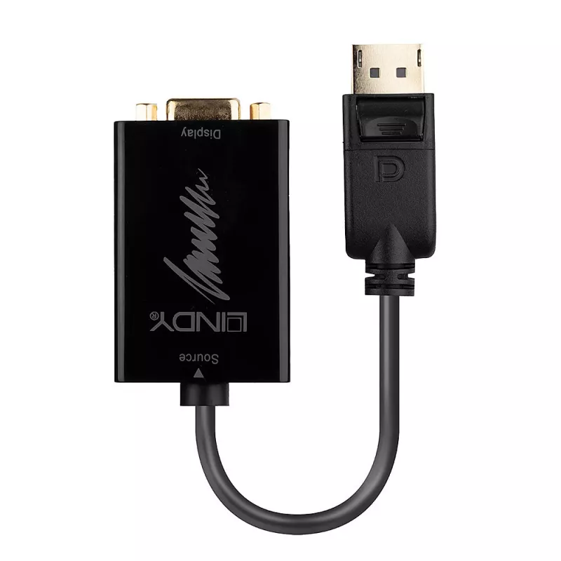 Aktyvusis konverterio laidas Lindy DisplayPort 1.2 į VGA