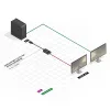 Aktyvusis konverterio laidas Lindy DisplayPort 1.2 į VGA