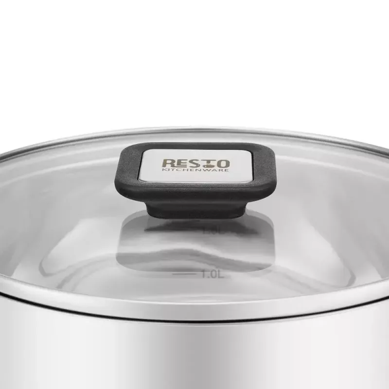 Resto Kitchenware Anser 2,5 L apvalus juodas nerūdijančio plieno puodas