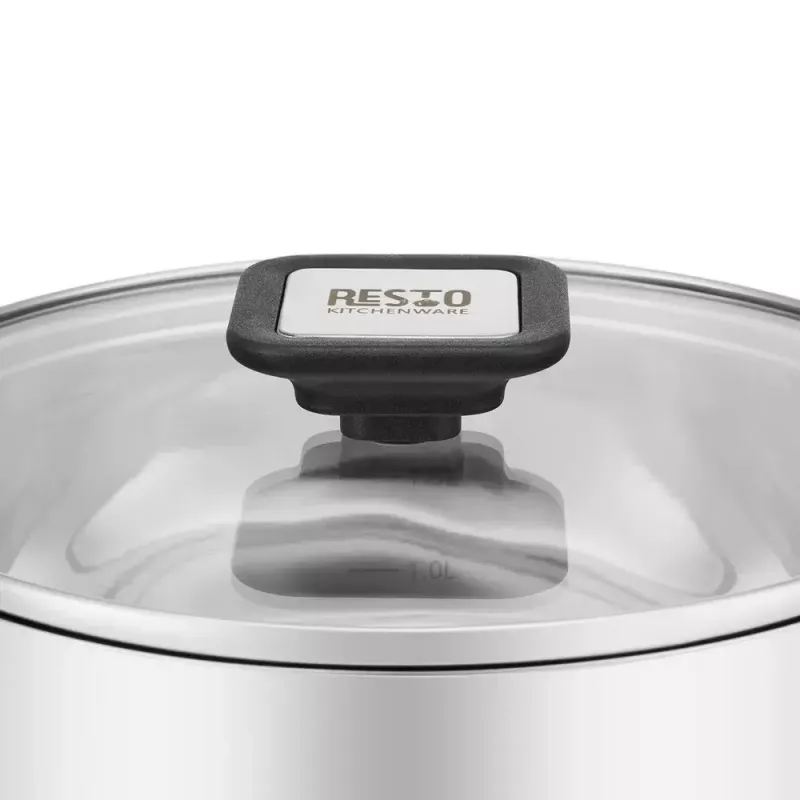 Resto Kitchenware Anser 2,5 L apvalus juodas nerūdijančio plieno puodas