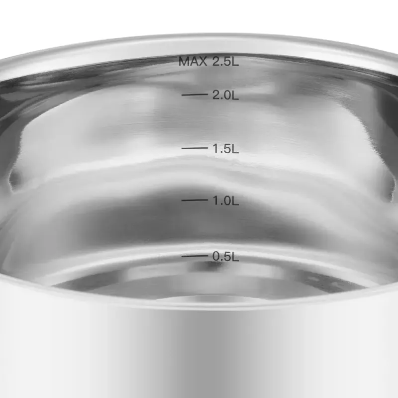 Resto Kitchenware Anser 2,5 L apvalus juodas nerūdijančio plieno puodas