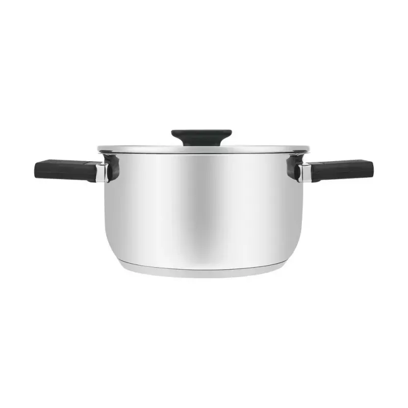 Resto Kitchenware Anser 2,5 L apvalus juodas nerūdijančio plieno puodas