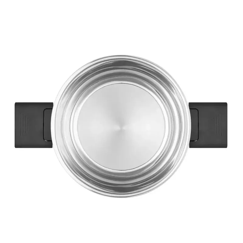 Resto Kitchenware Anser 2,5 L apvalus juodas nerūdijančio plieno puodas