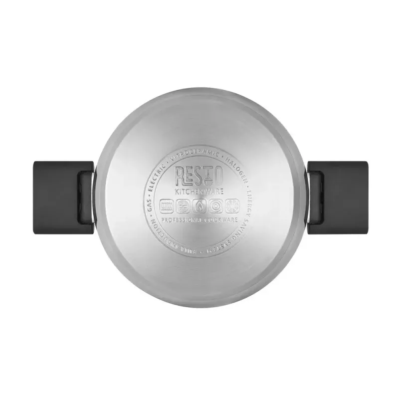 Resto Kitchenware Anser 2,5 L apvalus juodas nerūdijančio plieno puodas