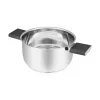 Resto Kitchenware Anser 2,5 L apvalus juodas nerūdijančio plieno puodas