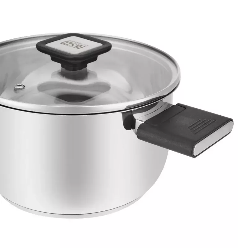 Resto Kitchenware Anser 2,5 L apvalus juodas nerūdijančio plieno puodas