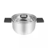 Resto Kitchenware Anser 2,5 L apvalus juodas nerūdijančio plieno puodas