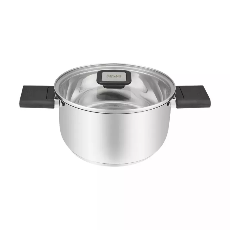 Resto Kitchenware Anser 2,5 L apvalus juodas nerūdijančio plieno puodas