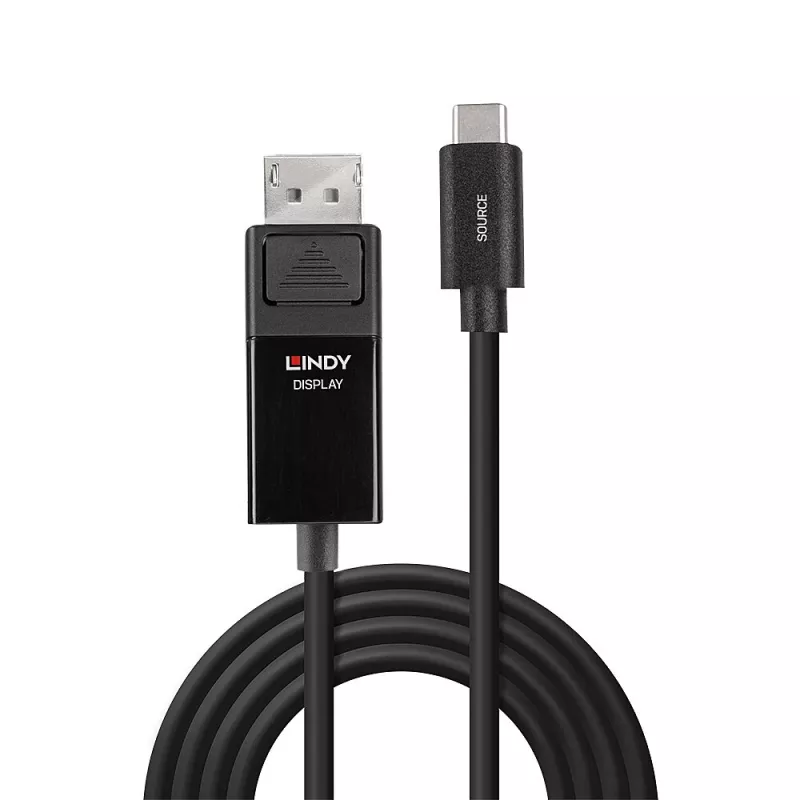 Lindy 2 m USB-C į DP 4K60 adapterio kabelis su HDR