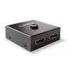 Lindy 2 prievadų HDMI 18G dvipusis komutatorius, HDMI, metalinis, juodas, 60 Hz, 18 Gbit/s, 3840 x 2160 pikselių