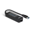 USB šakotuvas ir Gigabit Ethernet keitiklis Lindy 43176