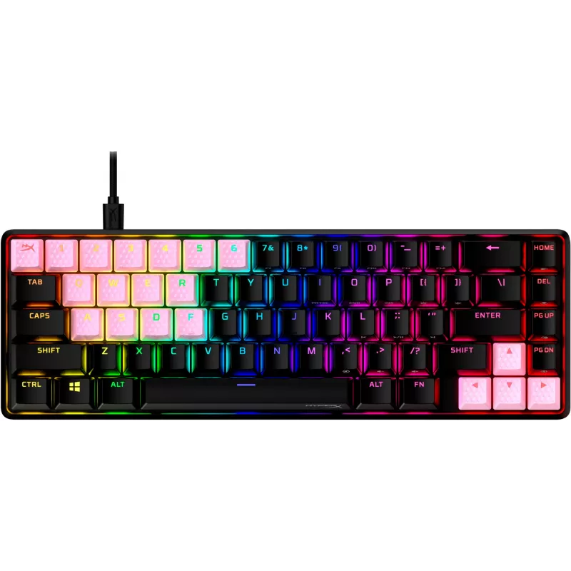 Klavišų dangteliai HyperX Rubber Keycaps Gaming Accessory Kit rožiniai US išdėstymas HyperX ir Cherry MX stiliaus jungikliams