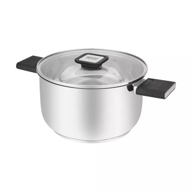 Resto Kitchenware Anser 3,2 L apvalus juodas nerūdijančio plieno