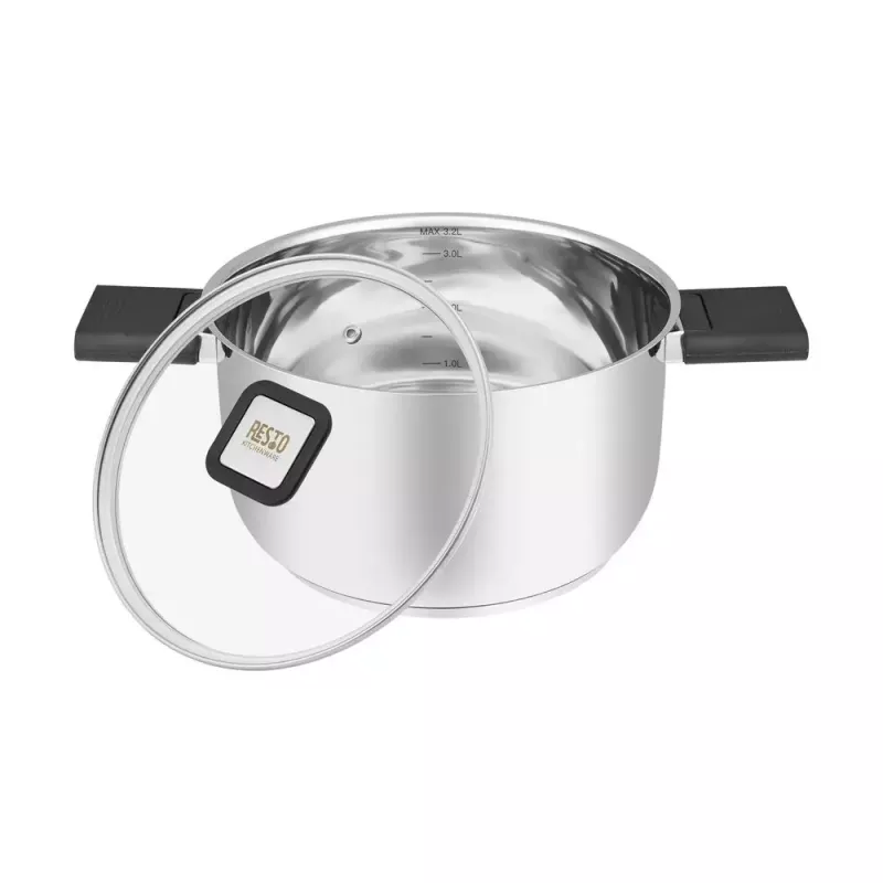 Resto Kitchenware Anser 3,2 L apvalus juodas nerūdijančio plieno
