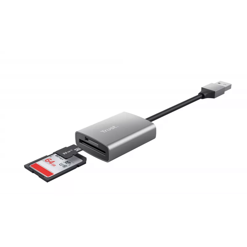 Trust Dalyx kortelių skaitytuvas USB 3.2 Gen 1 (3.1 Gen 1) Aliuminis