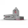 Porto blokatorius Lindy USB Port Blocker Pack of 4 Colour Code Pink