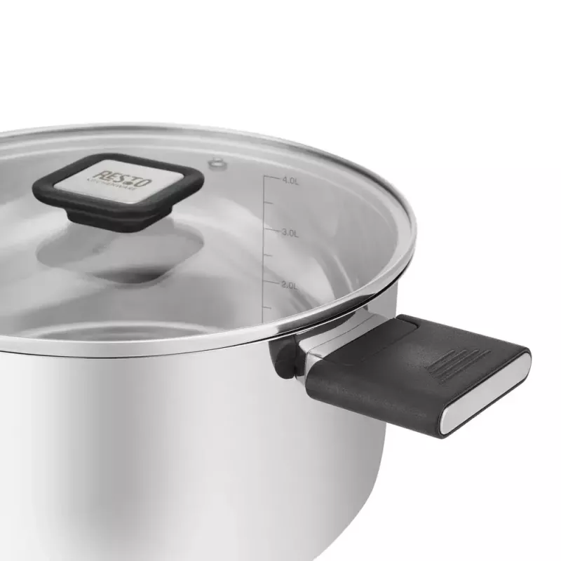 Resto Kitchenware Anser 4,4 L apvali juoda nerūdijančio plieno